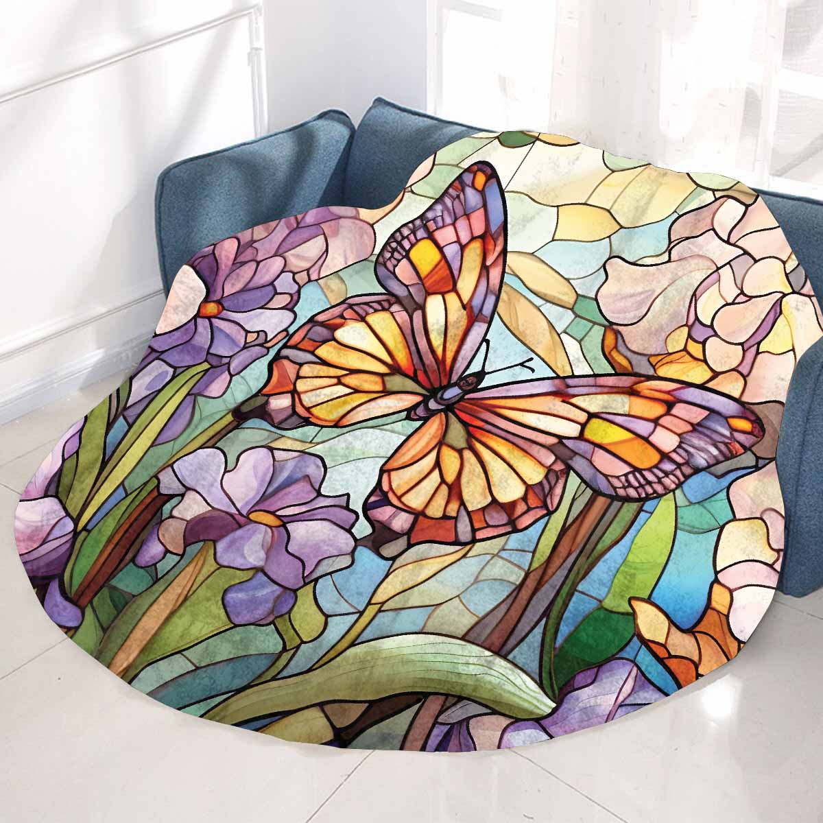 Mandalla_Awd35187 Circular Micro Fleece Blanket 60"