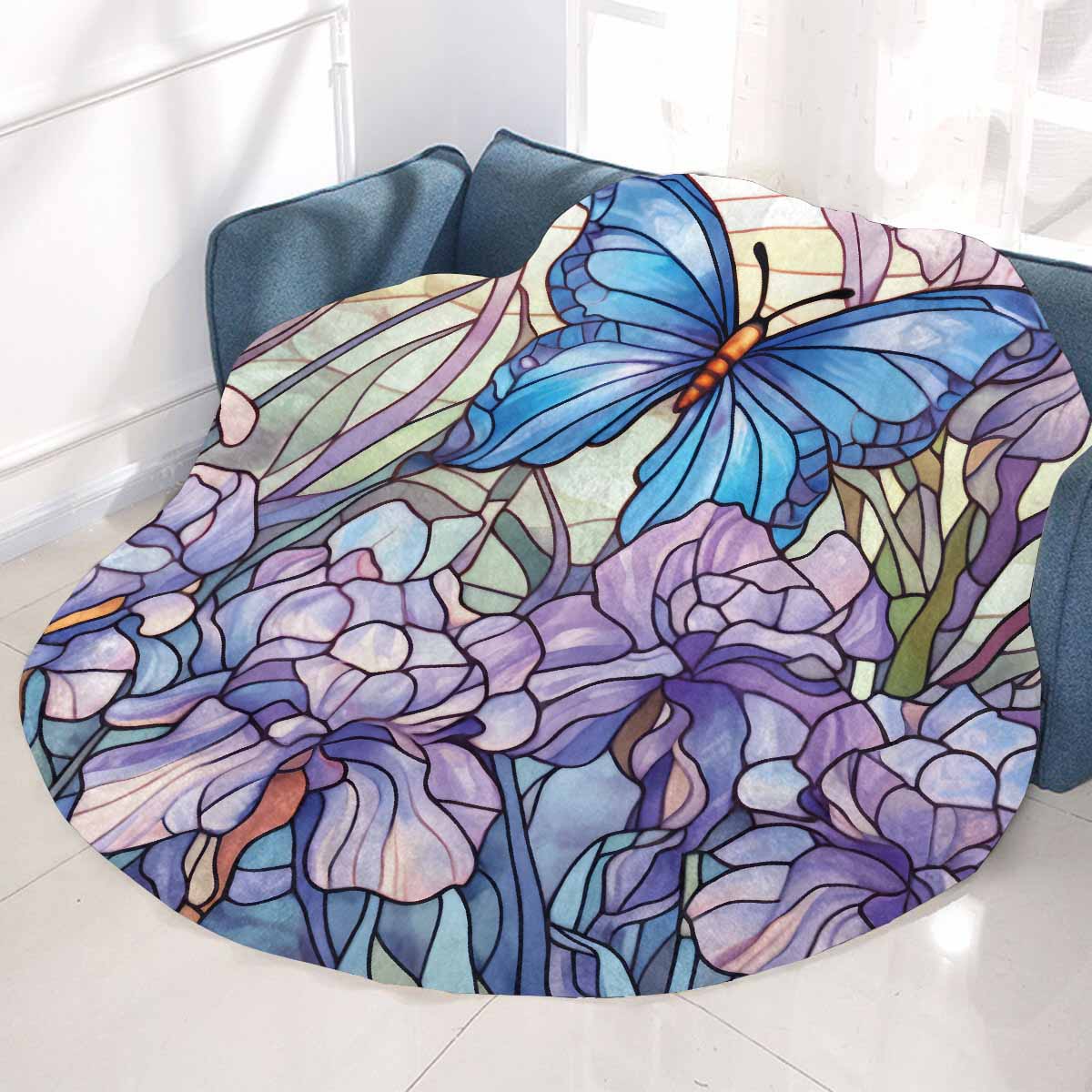 Mandalla_Awd35185 Circular Micro Fleece Blanket 47"