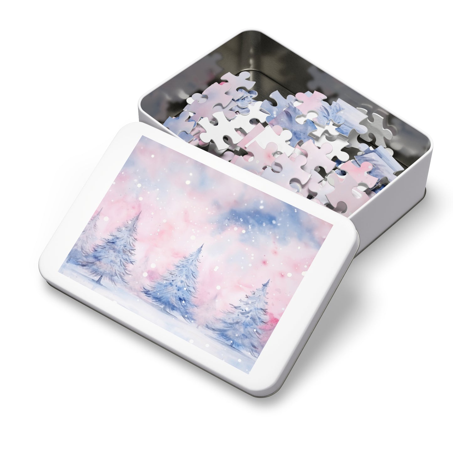 Puzzle, Christmas Trees, Personalised/Non-Personalised (30, 110, 252, 500,1000-Piece) Awd-552