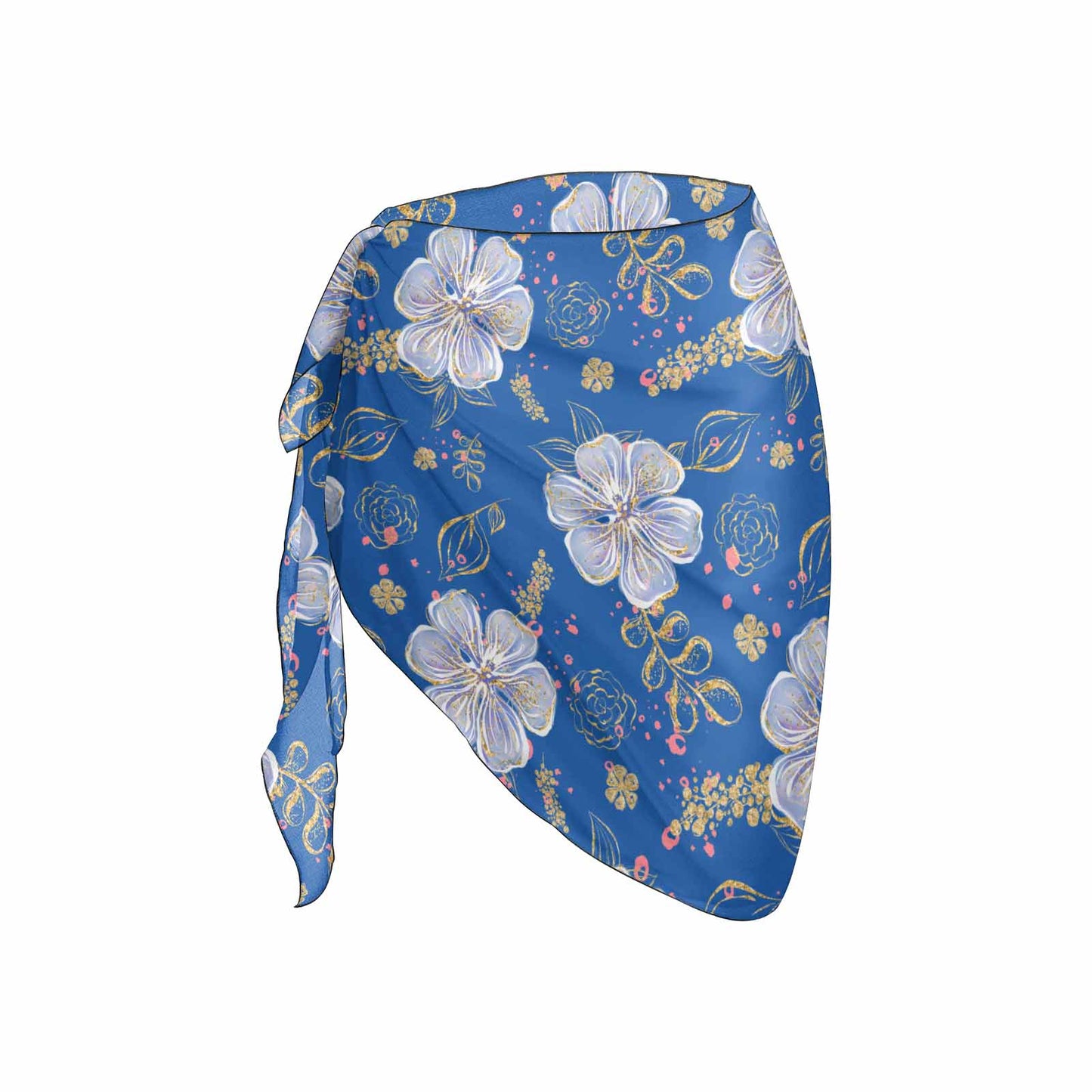 Blue Pansies Women's Beach Sarong Wrap