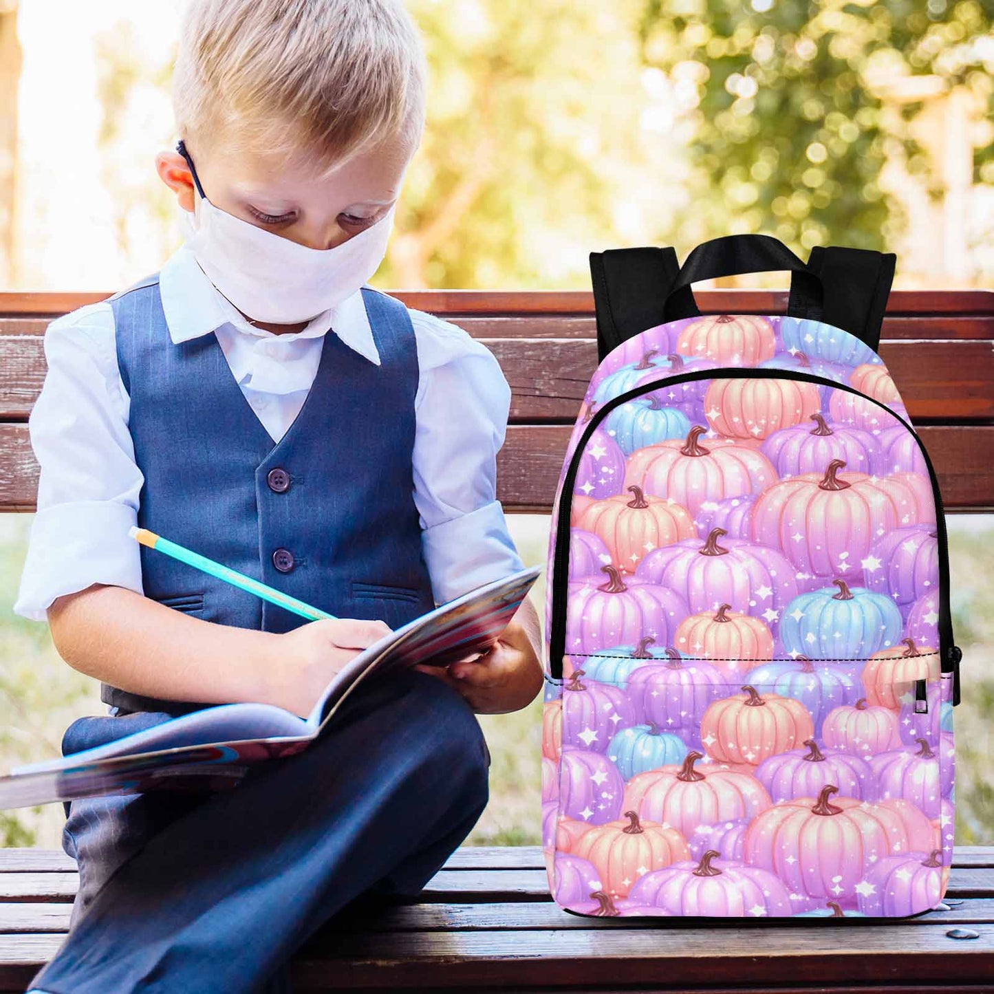 Pastel Pumpkin Adult Casual Backpack