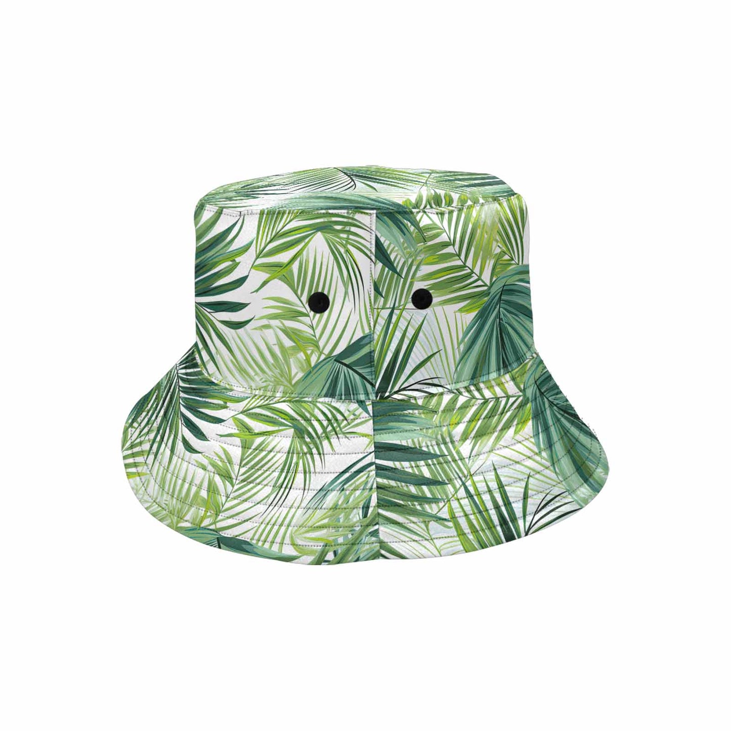 Green Palm Leaves Unisex Summer Single-Layer Bucket Hat