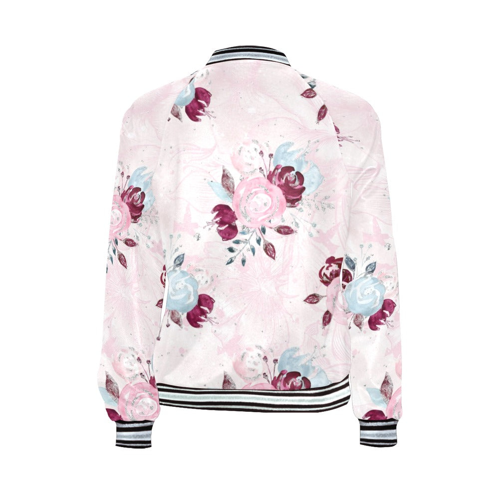 Romance Floral Bomber Jacket for Women