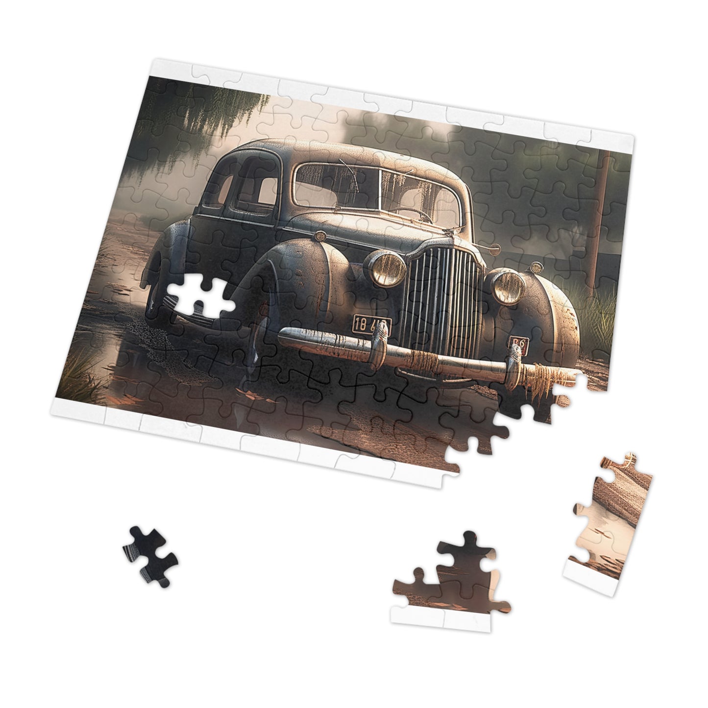 Jigsaw Puzzle, Vintage Car, Personalised/Non-Personalised (30, 110, 252, 500,1000-Piece)