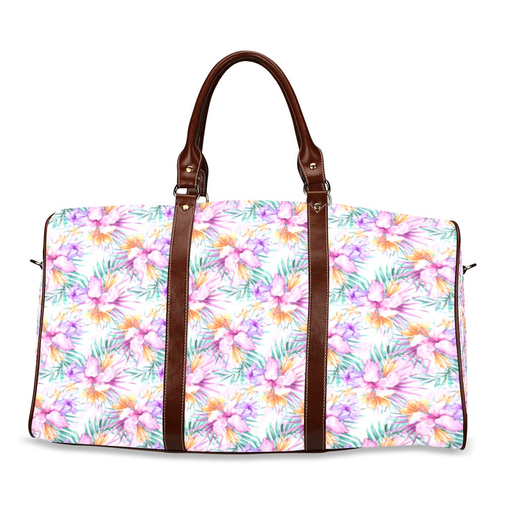 Purple Hibiscus Waterproof Travel Bag/Small (Model 1639)