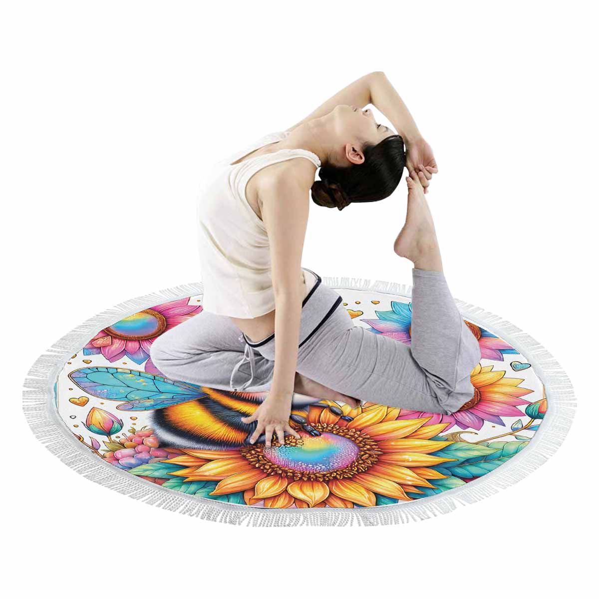 Be Kind Awd3510115 Circular Beach Towel Shawl 59"