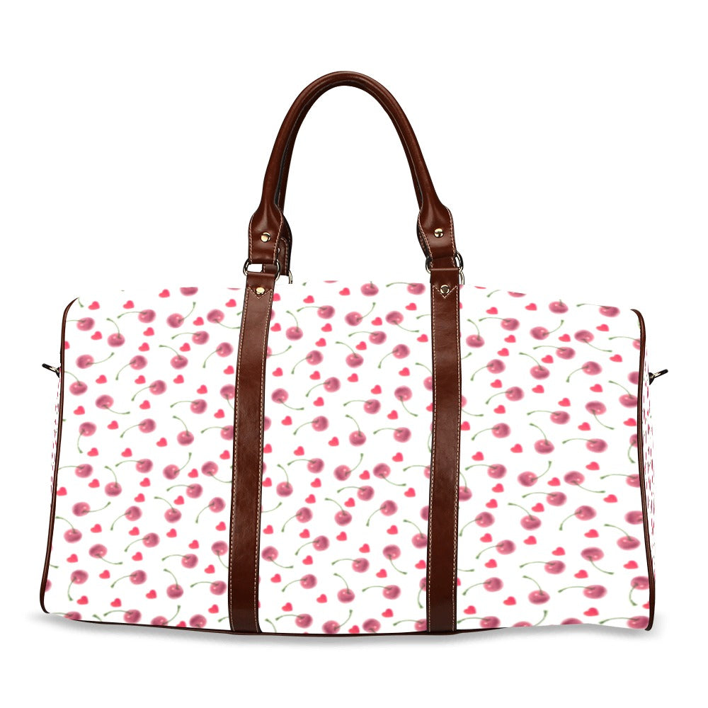 Cherries Waterproof Travel Bag/Small (Model 1639)