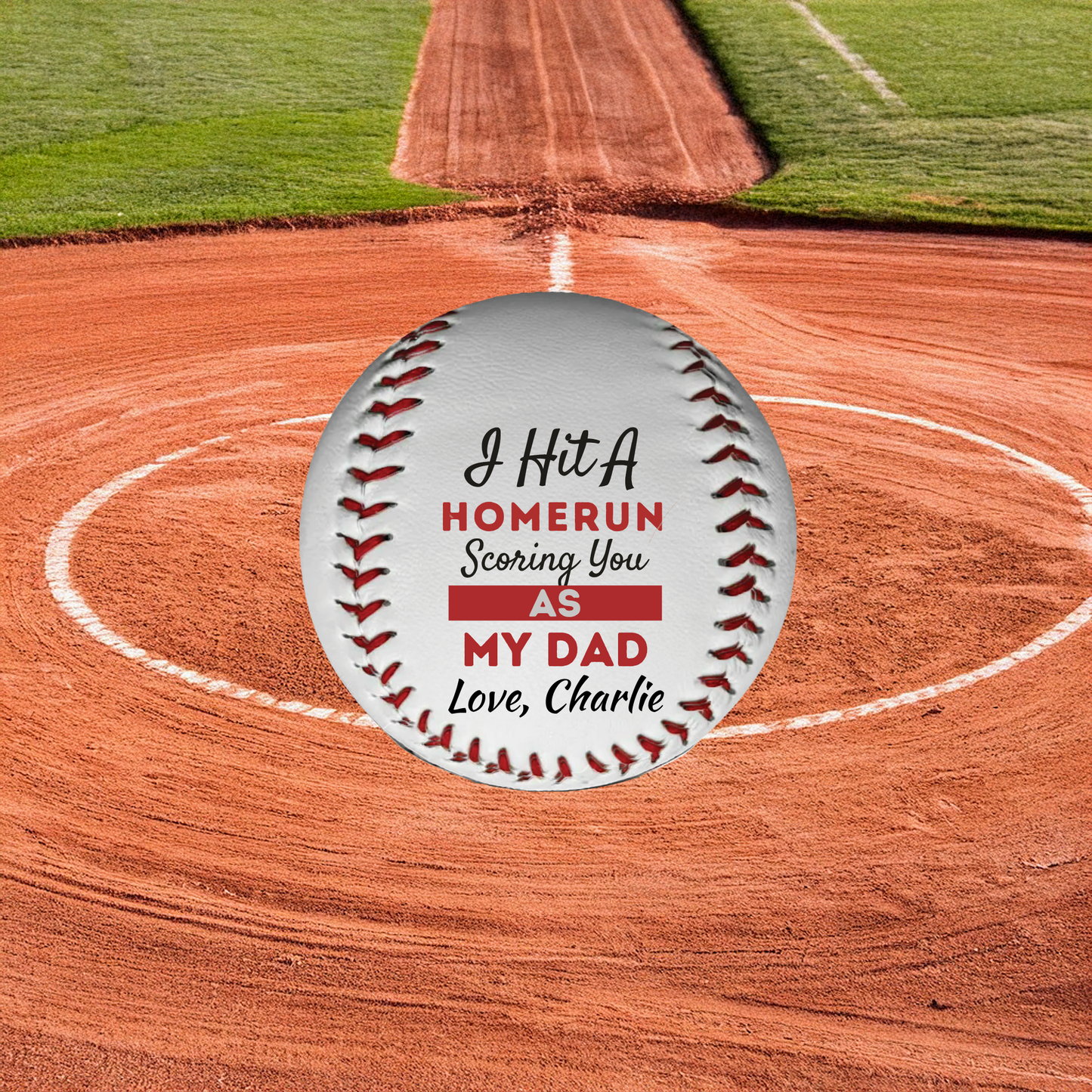 Personalised Baseball Dad, Best Dad in the Word
