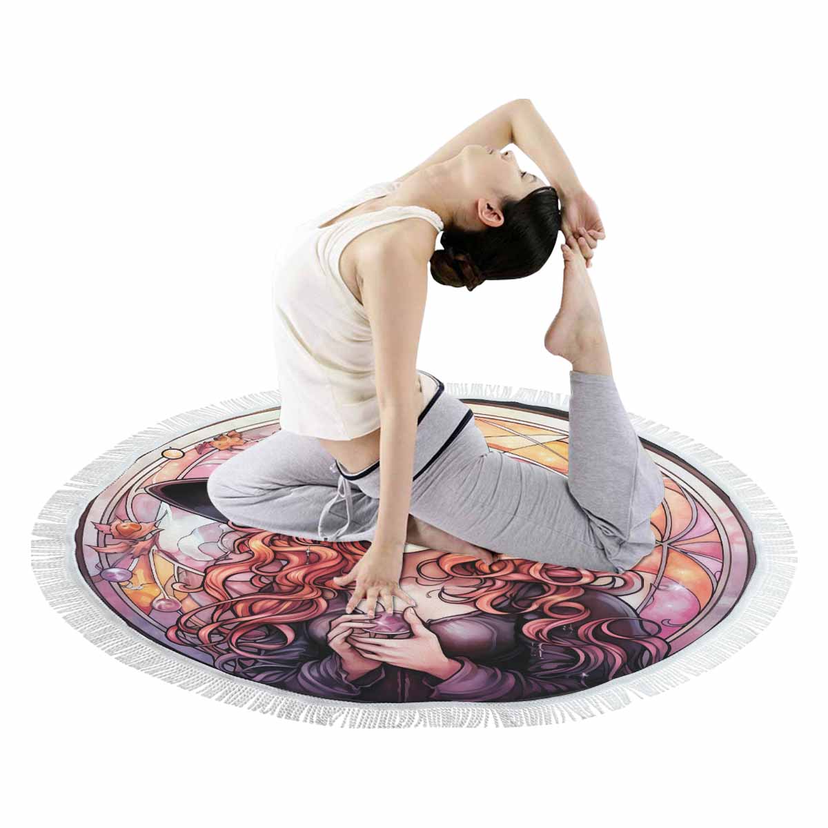 Mandalla_Awd35192 Circular Beach Towel Shawl 59"