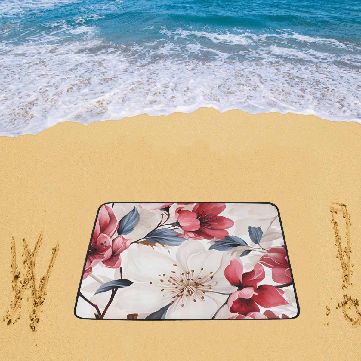 Pink Floral Beach Mats 78"x 60"