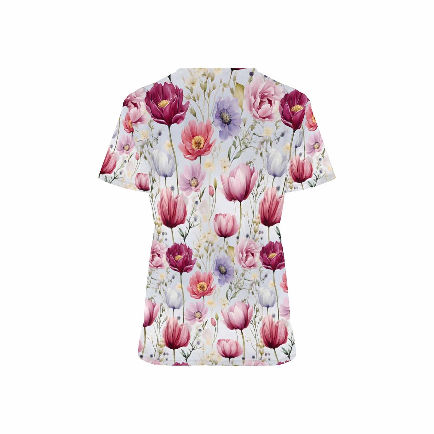 Wildflowers Women's V Neck Scrub Top Nurse Uniform with Deep Front Pockets