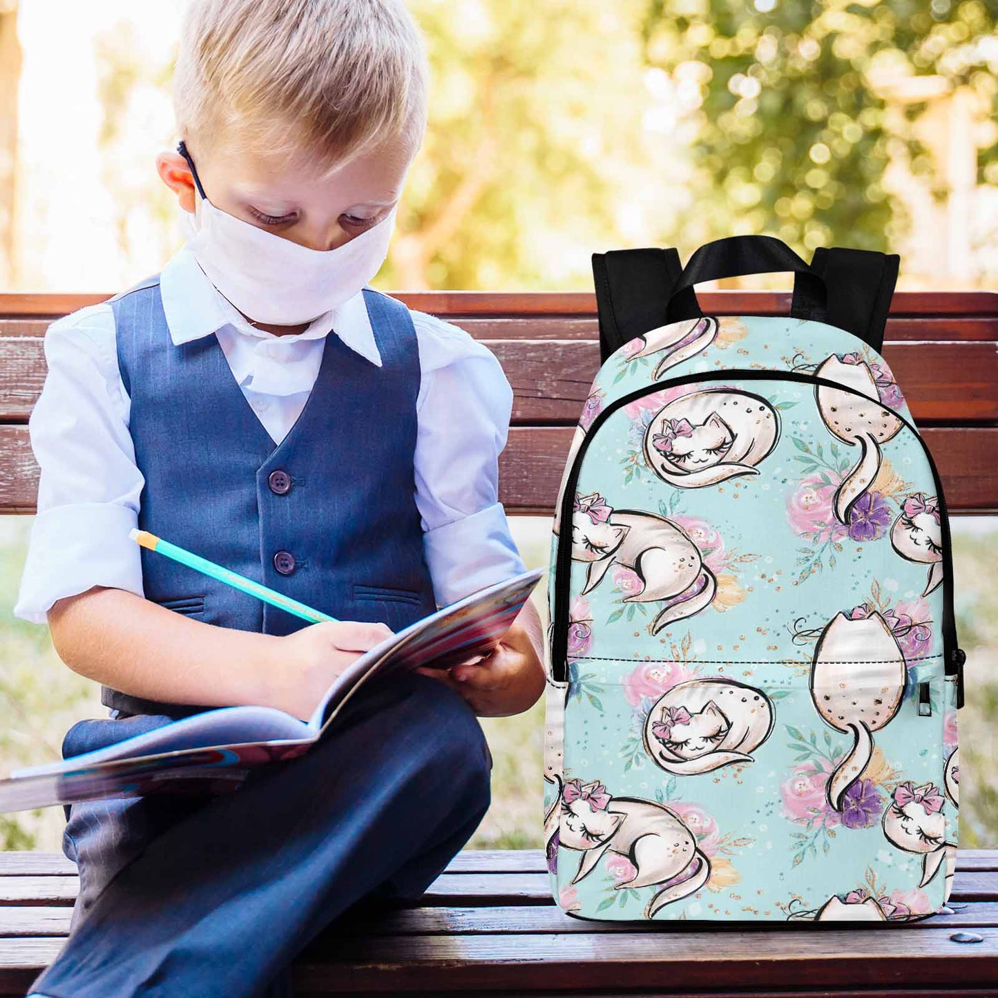 Blue Cats Adult Casual Backpack