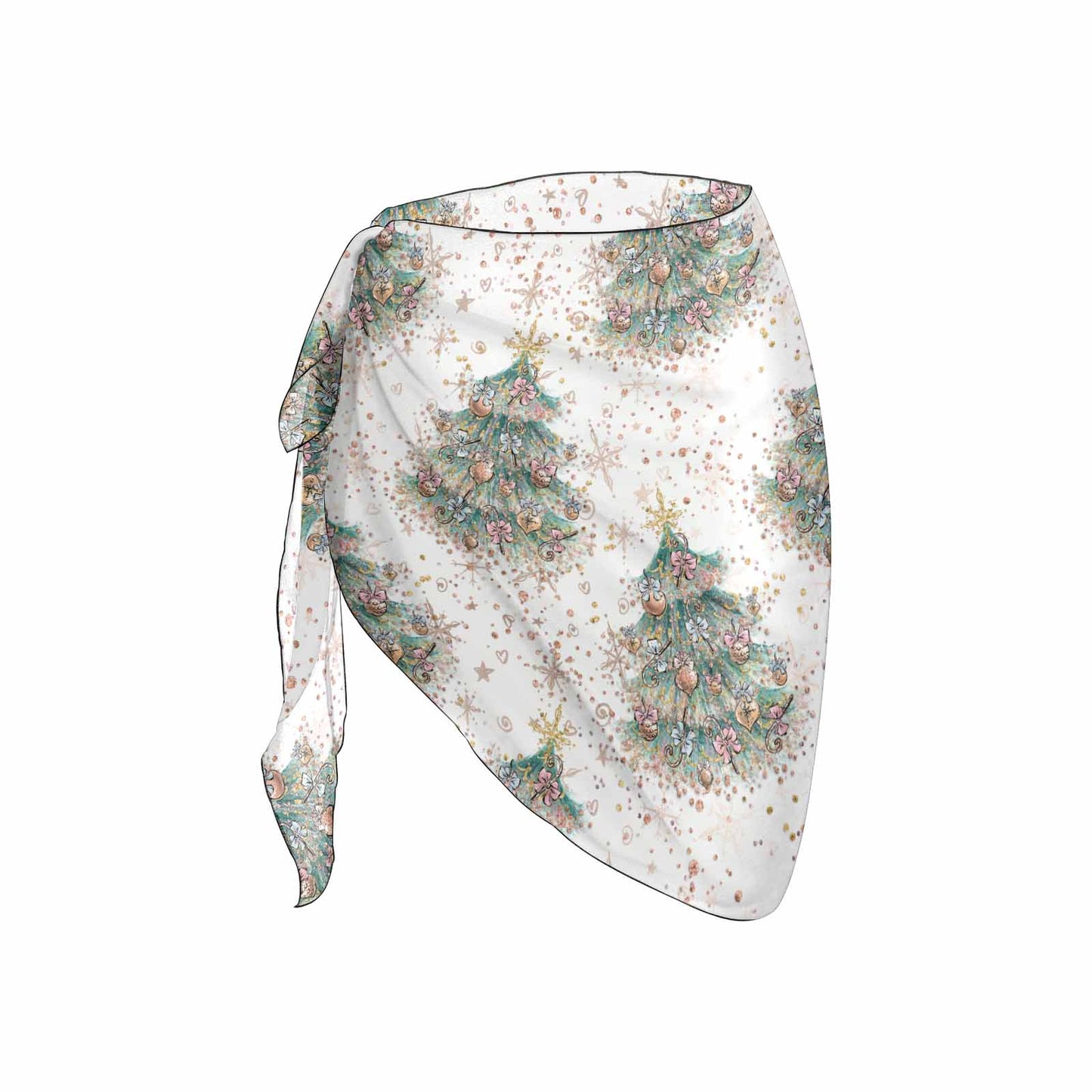 White Christmas Women's Beach Sarong Wrap