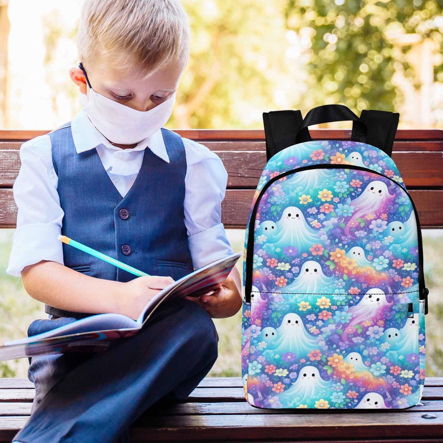 Pastel Halloween Adult Casual Backpack
