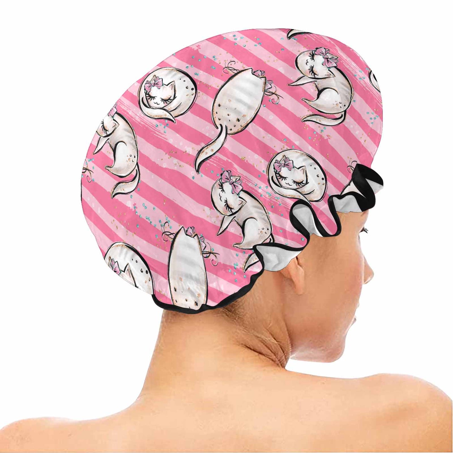 Cats Pink Shower Cap