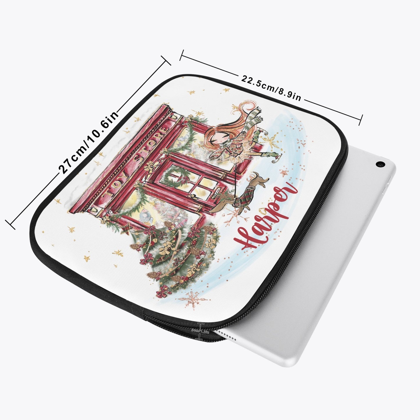 Tablet Sleeve - Christmas Toy Shop, Girl Red Hair