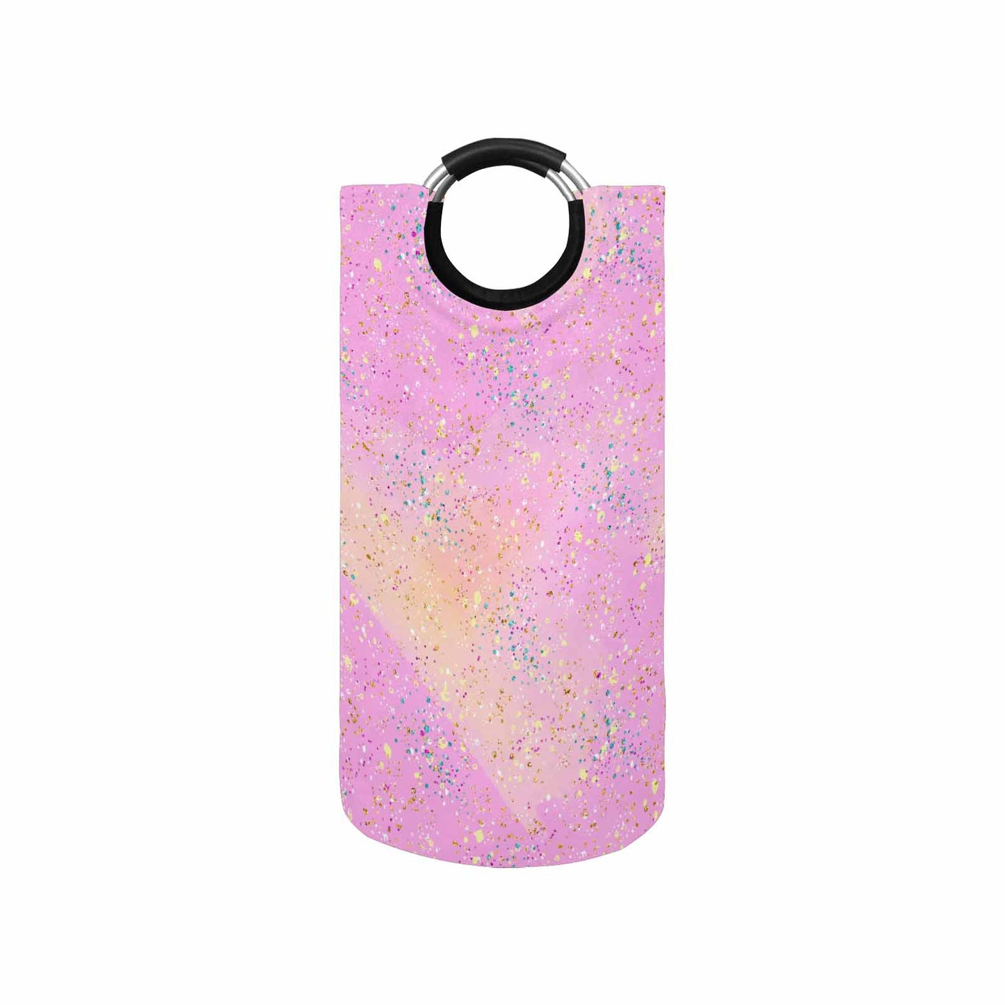 Pink Splash Round Laundry Basket
