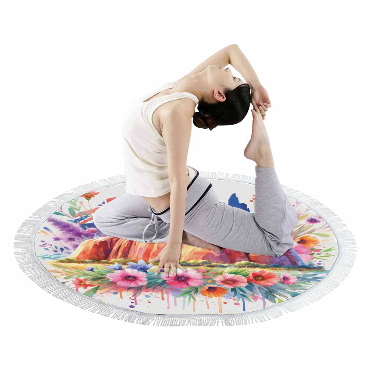 Uluru Ayers Rock Awd1313 Circular Beach Towel Shawl 59"