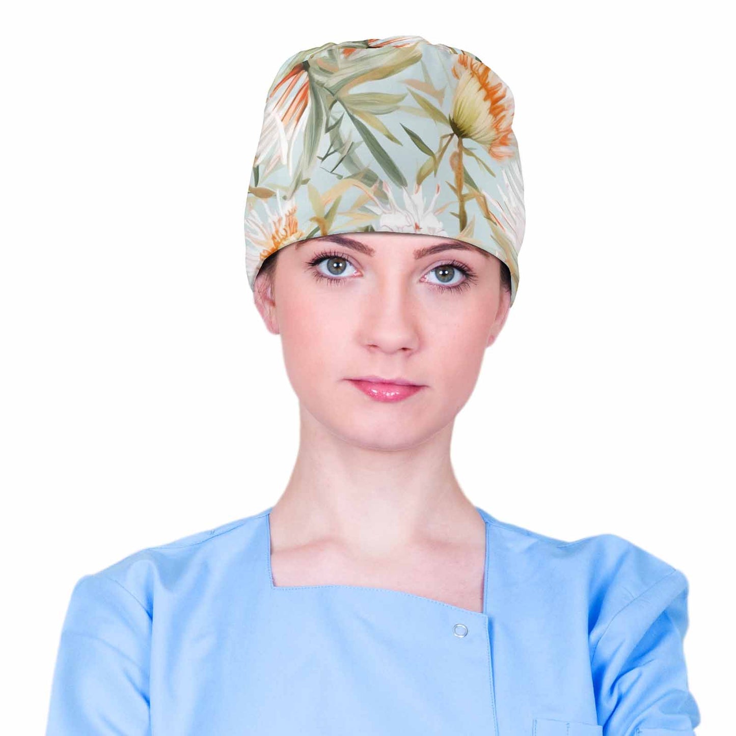 Nurse Scrub Cap Australian Floral 2 Scrub Cap