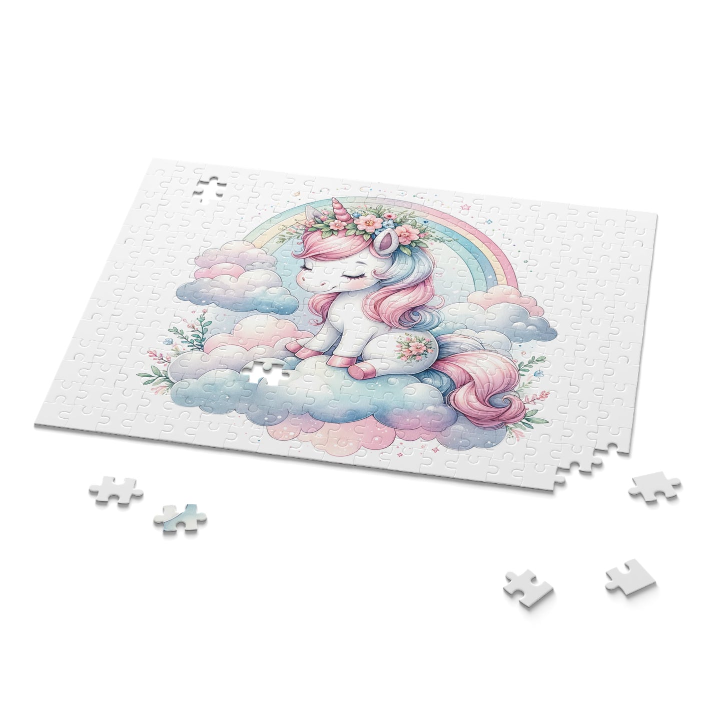 Personalised/Non-Personalised Puzzle, Unicorn (120, 252, 500-Piece)