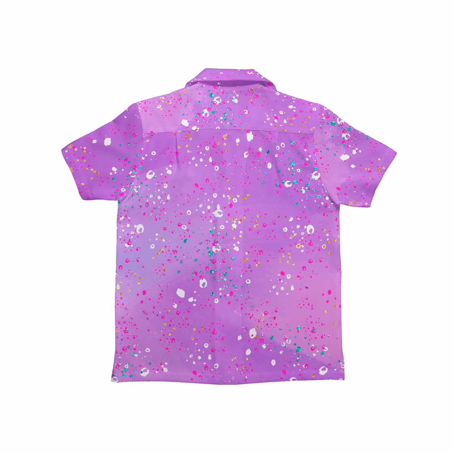 Purple Splash Little Boys Hawaiian Shirt