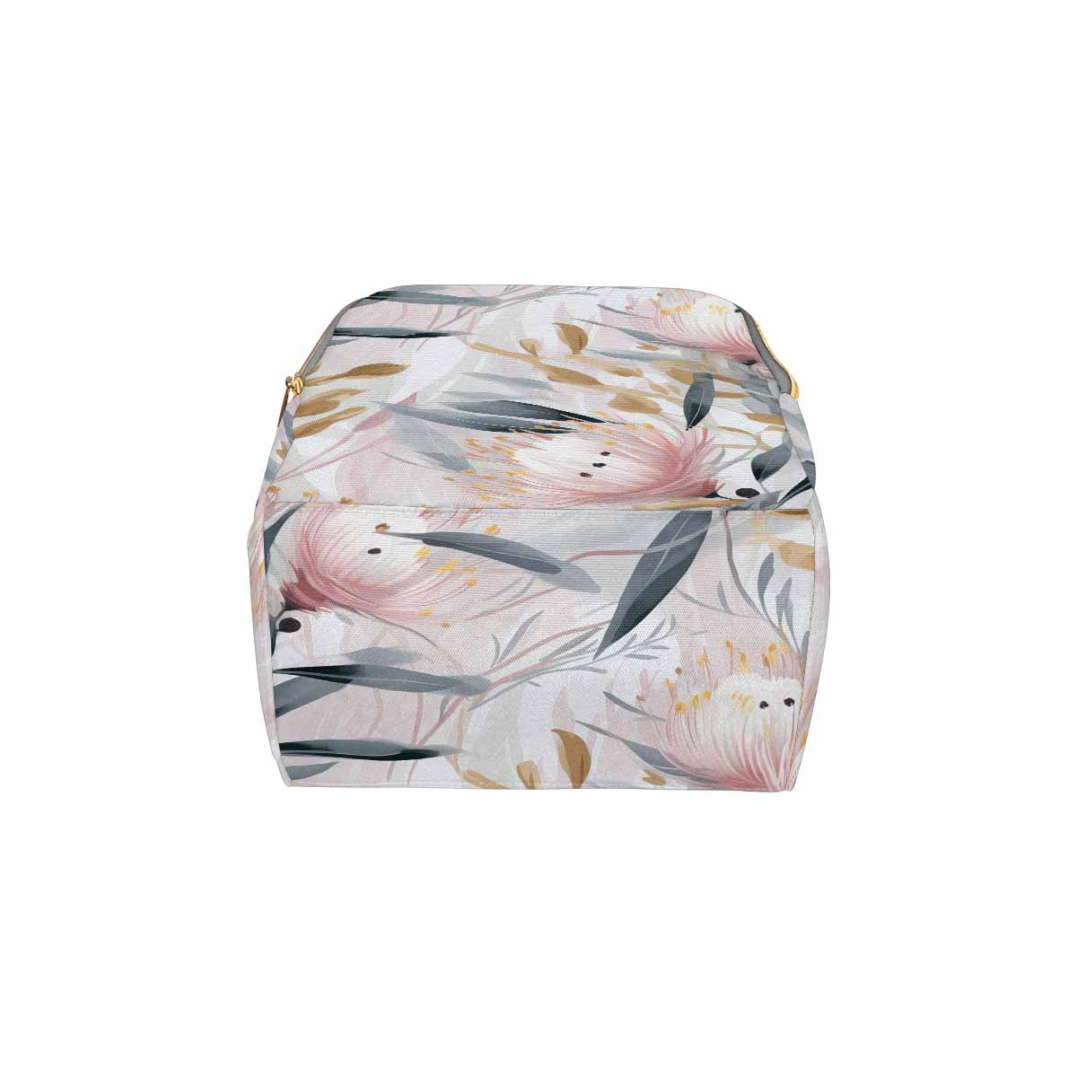 Australian Floral Pink & Grey Diaper Bag Backpack