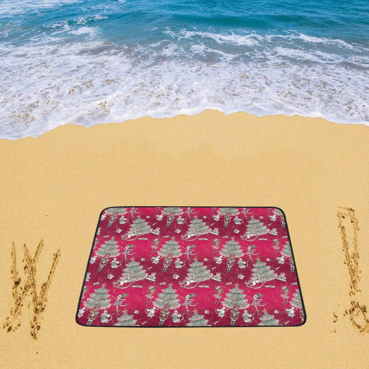Red Christmas Beach Mats 78"x 60"