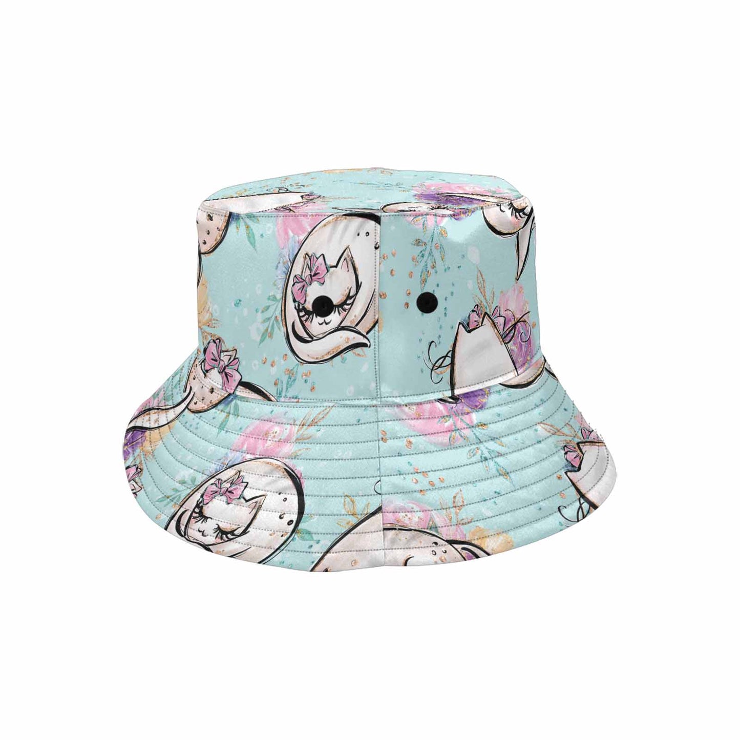 Blue Cats Unisex Summer Single-Layer Bucket Hat