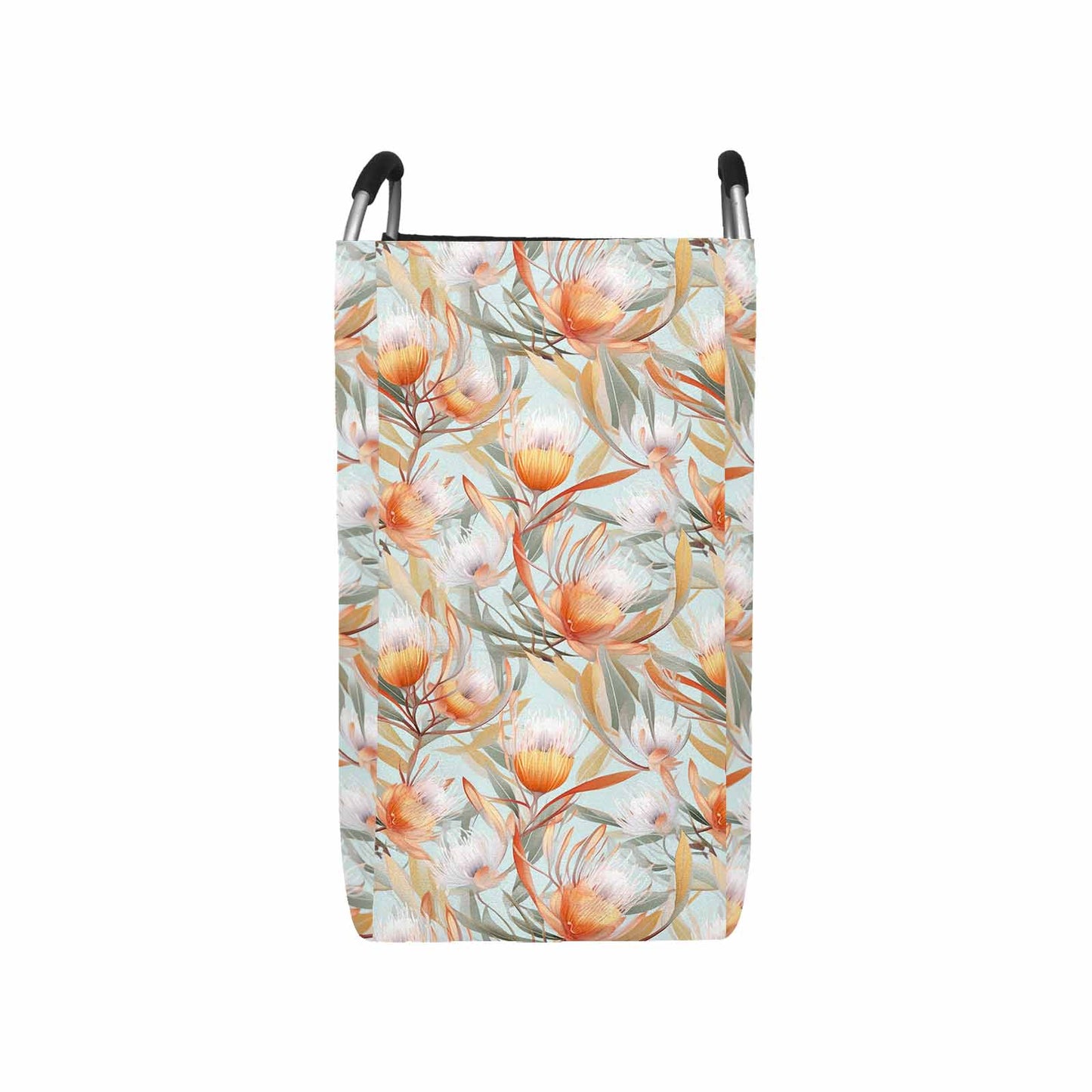 Australian Floral Green Square Laundry Basket