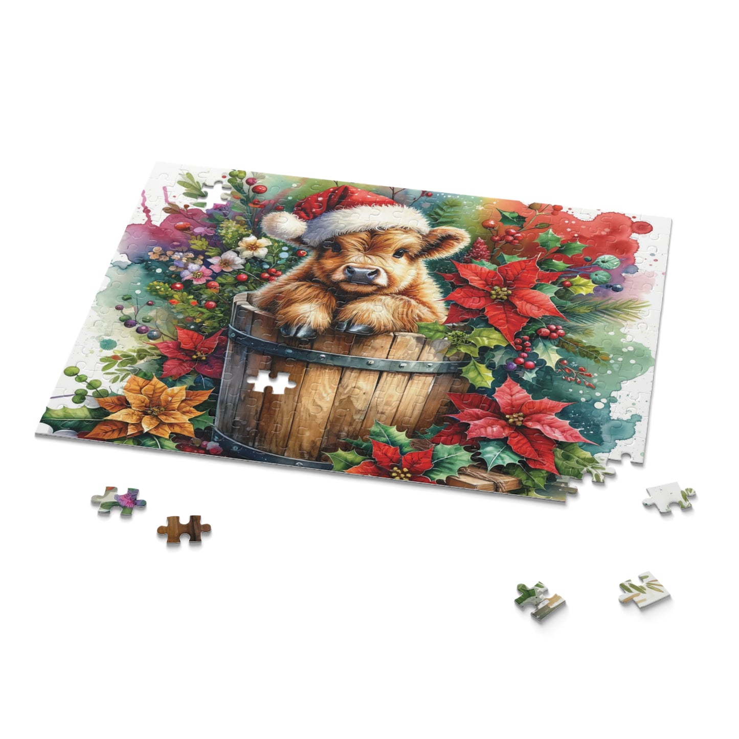 Personalised/Non-Personalised Puzzle, Highland Cow (120, 252, 500-Piece)