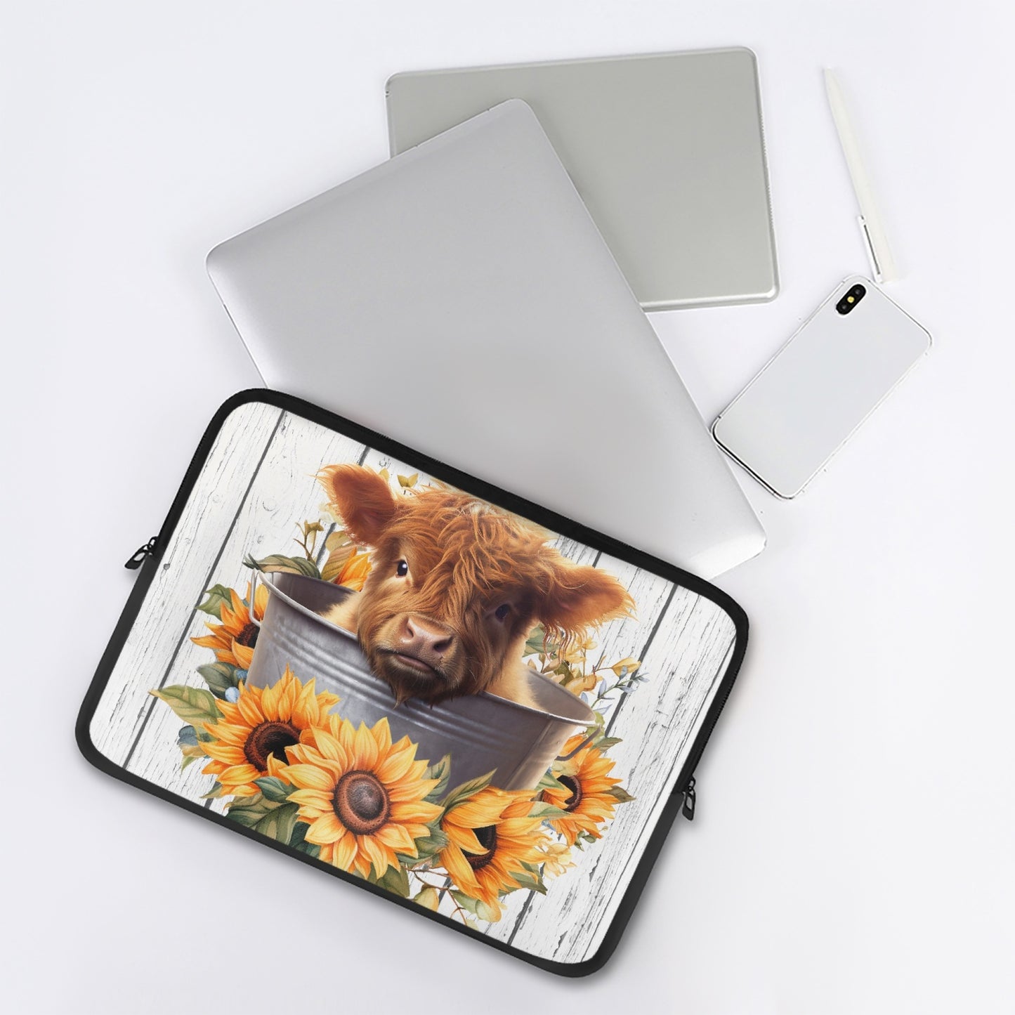 Laptop Sleeve - without handles - Highland Cow