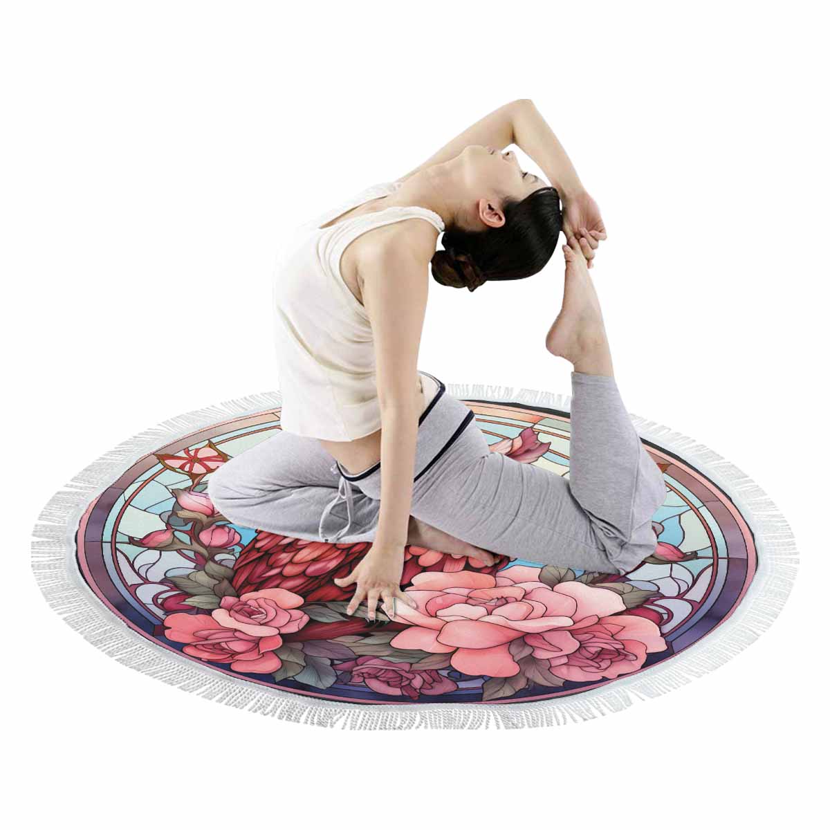 Mandalla_Awd35189 Circular Beach Towel Shawl 59"