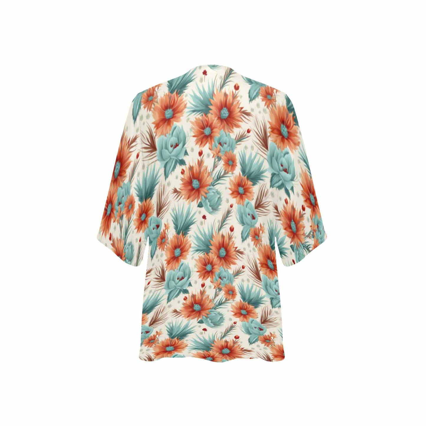 Boho Floral GP Women's Kimono Chiffon Cover Up
