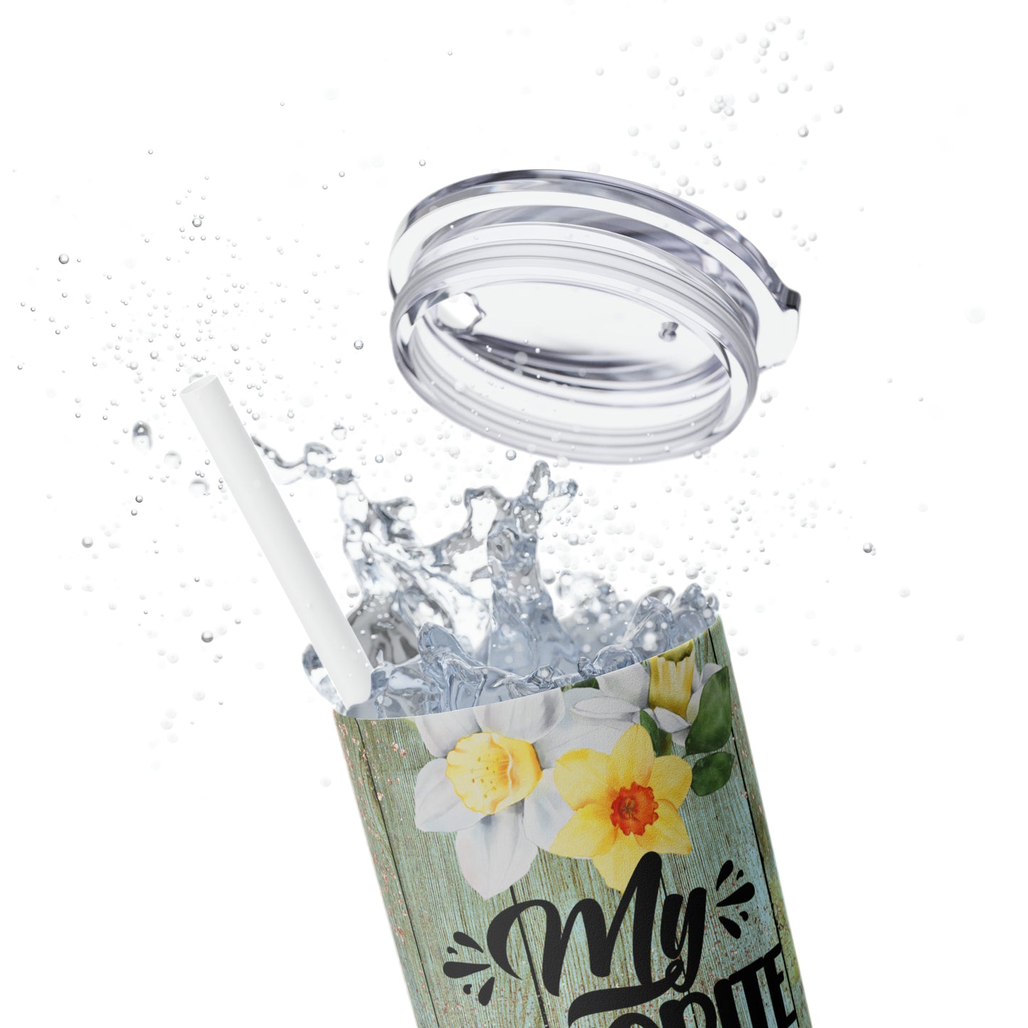 Skinny Tumbler with Straw, 20oz, My Favorite People call me Grandma