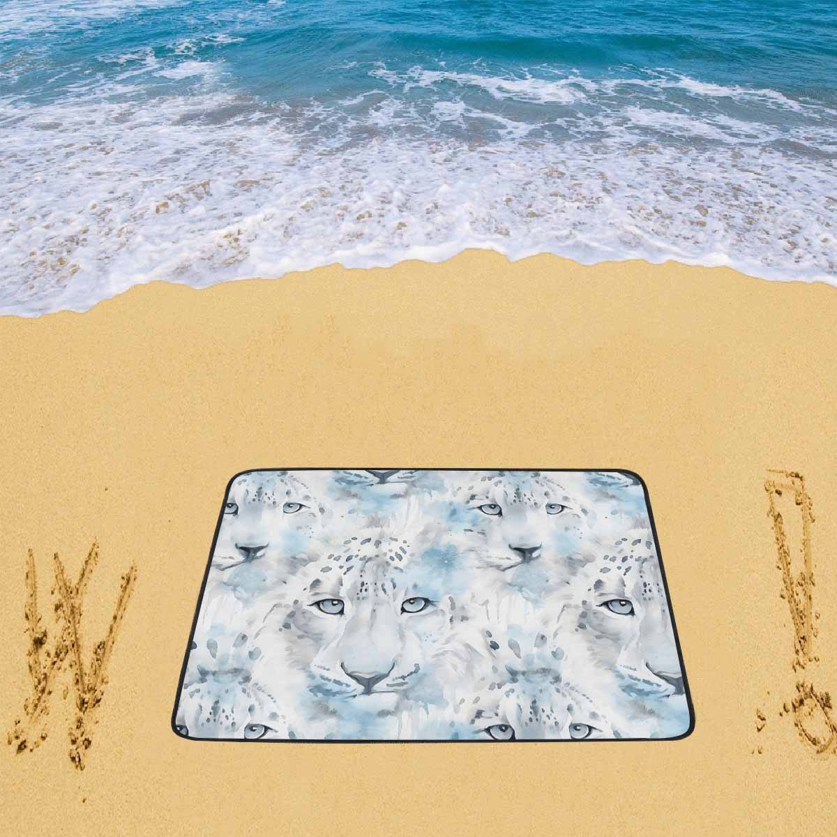 White Leopard Beach Mats 78"x 60"