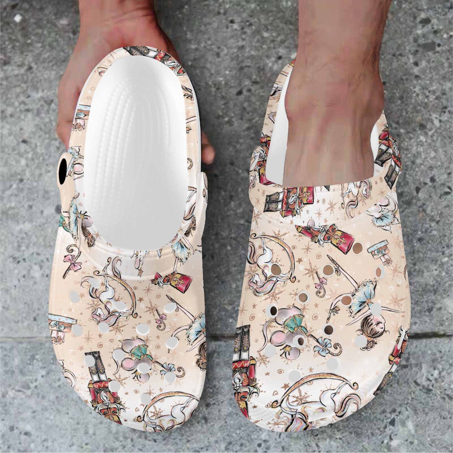 Nutcracker Custom Print Adults Clogs