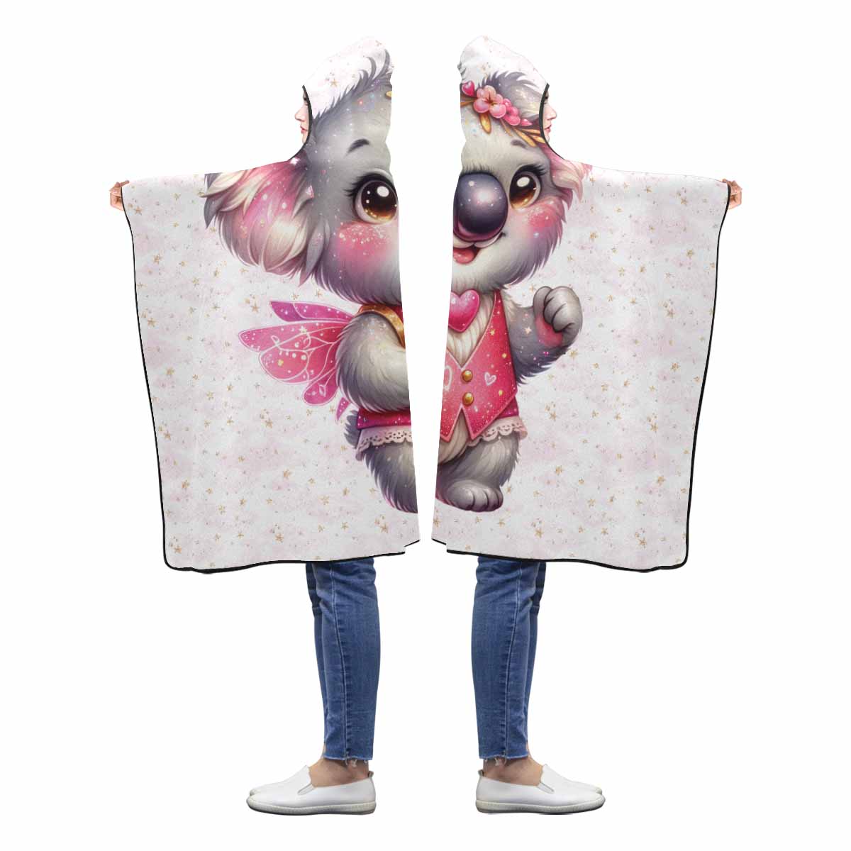 Australian Animal Koala Fiary Awd1326 Hooded Blanket 60''x50''