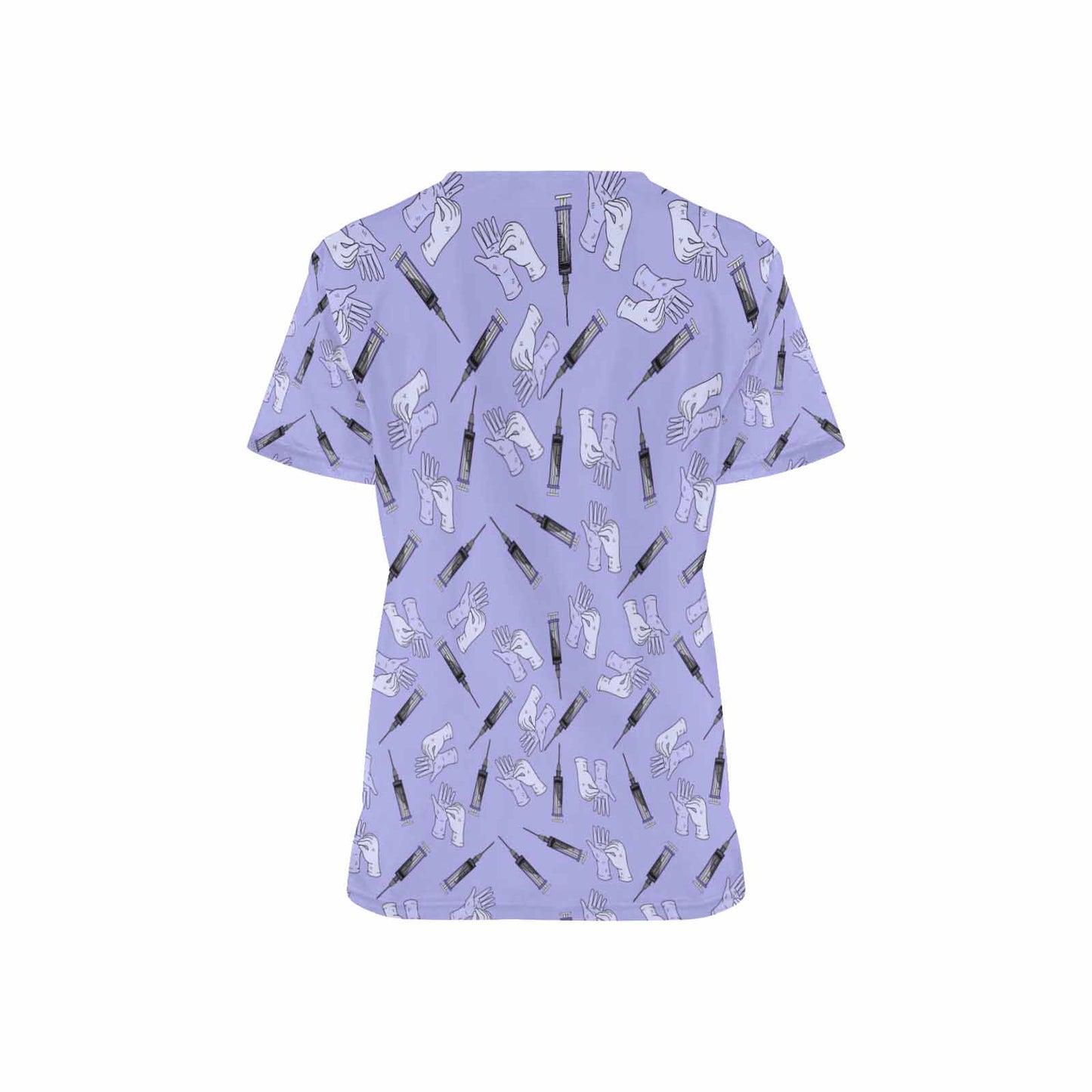 Nurse16 Women's V Neck Scrub Top Nurse Uniform with Deep Front Pockets