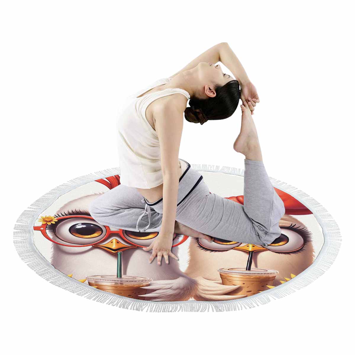 Chickens_Awd35170 Circular Beach Towel Shawl 59"