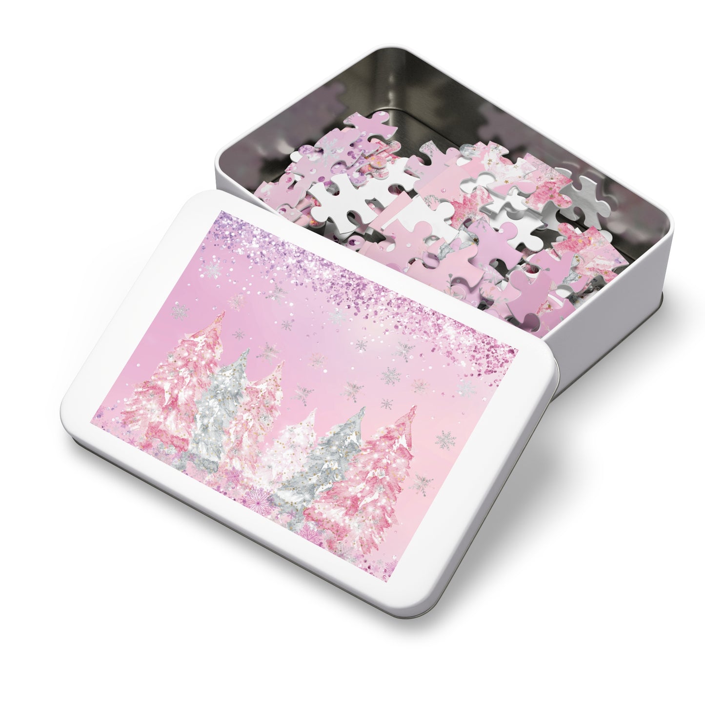 Puzzle, Christmas Trees, Personalised/Non-Personalised (30, 110, 252, 500,1000-Piece)
