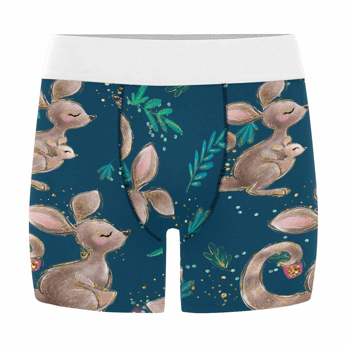 Australian Kangaroos Blue Men's All Over Print Boxer Briefs (Made In AUS)