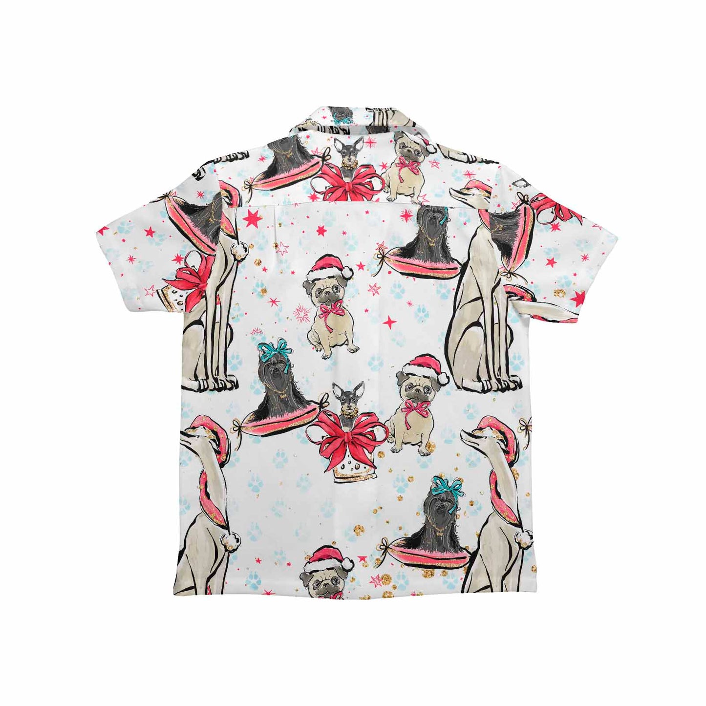 Dog Christmas Little Boys Hawaiian Shirt