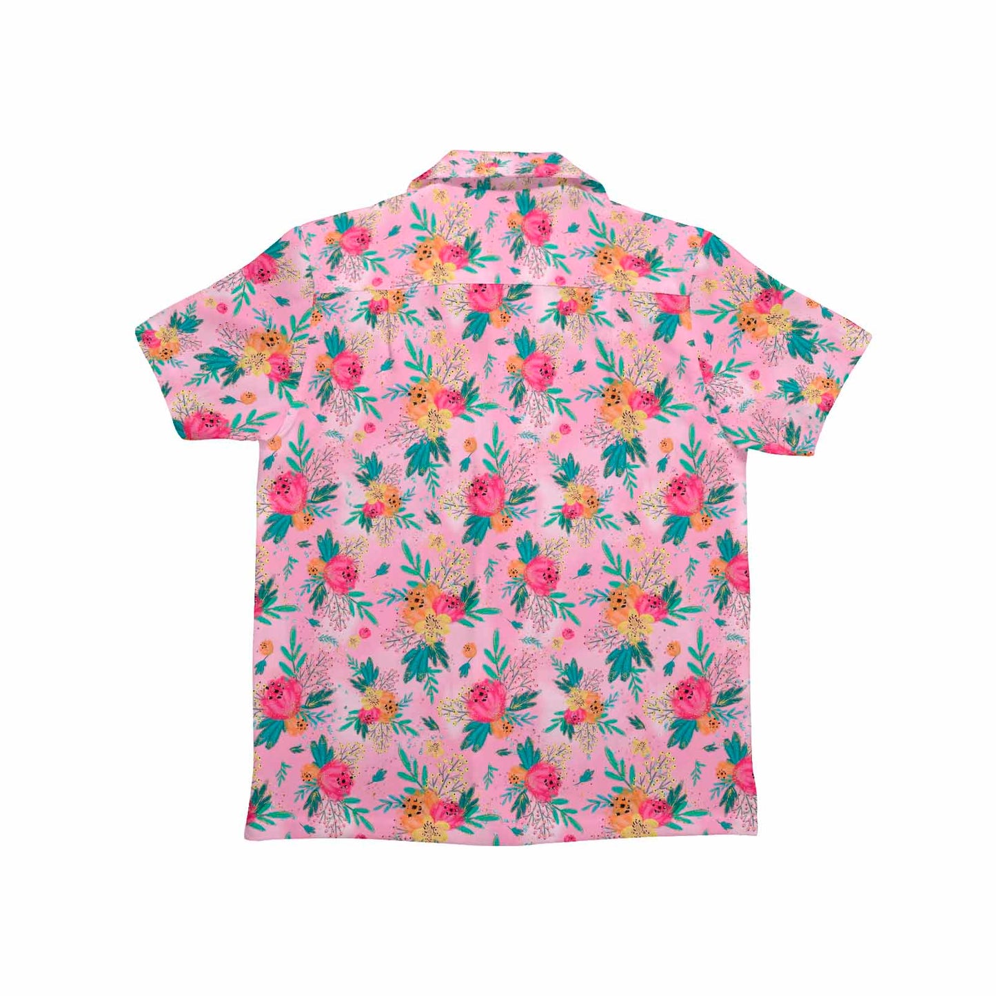 Australian Floral Pink Little Boys Hawaiian Shirt