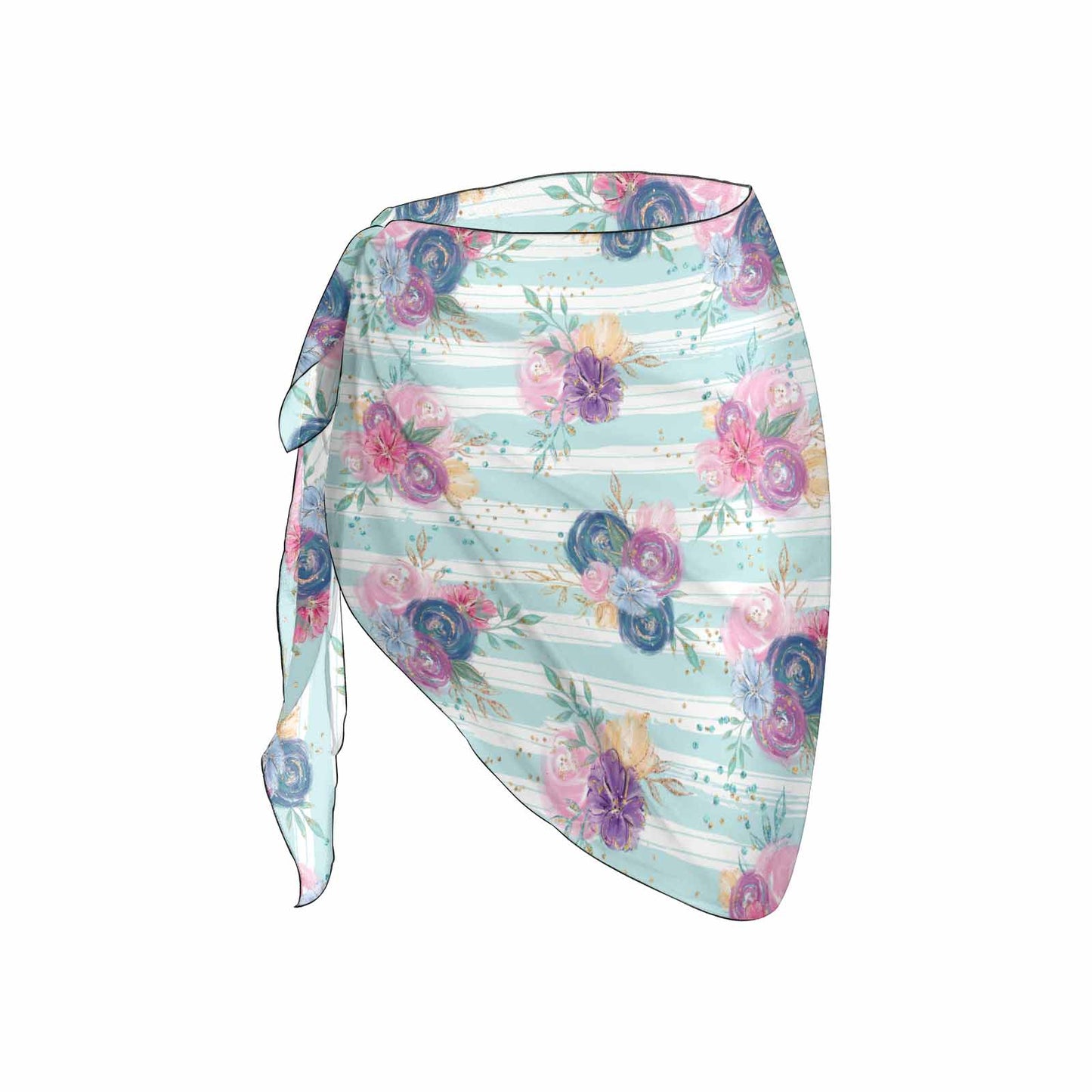 Blue candy Stripe Women's Beach Sarong Wrap