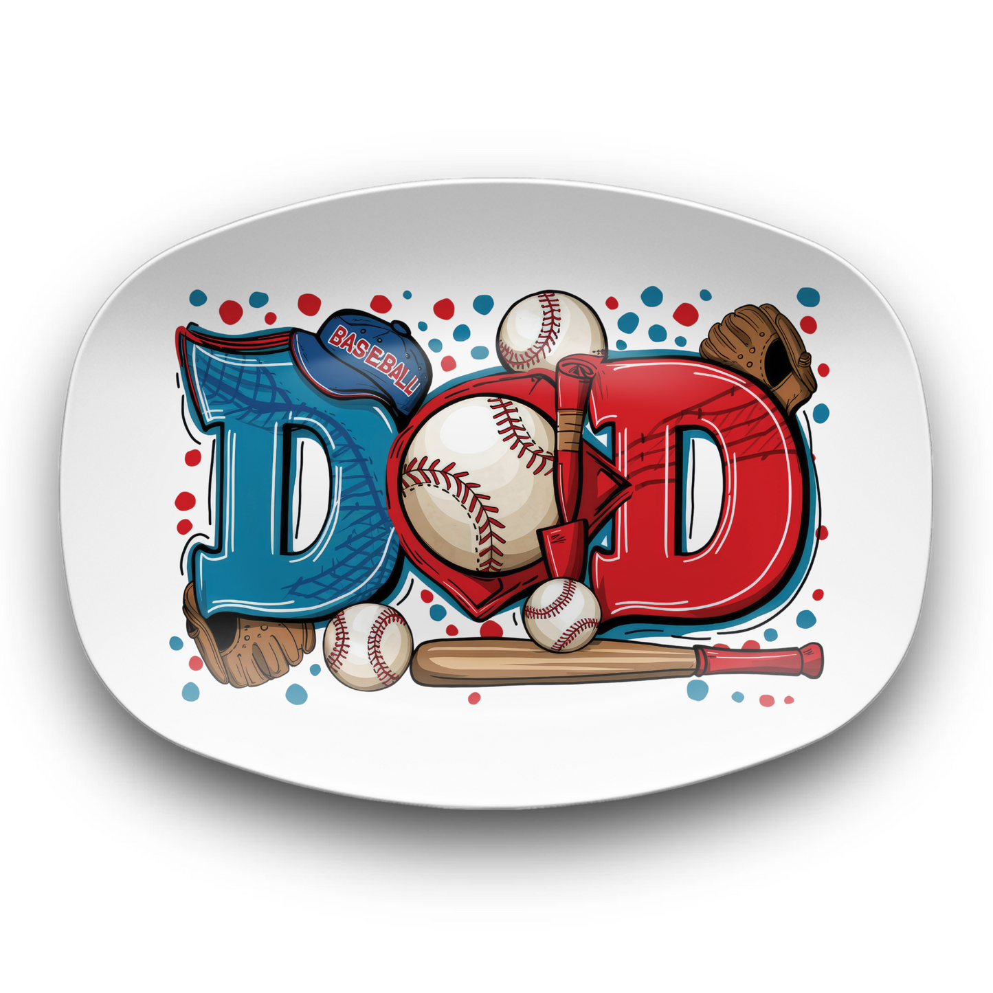Baseball Dad BBQ Platter 10"x14" Platter