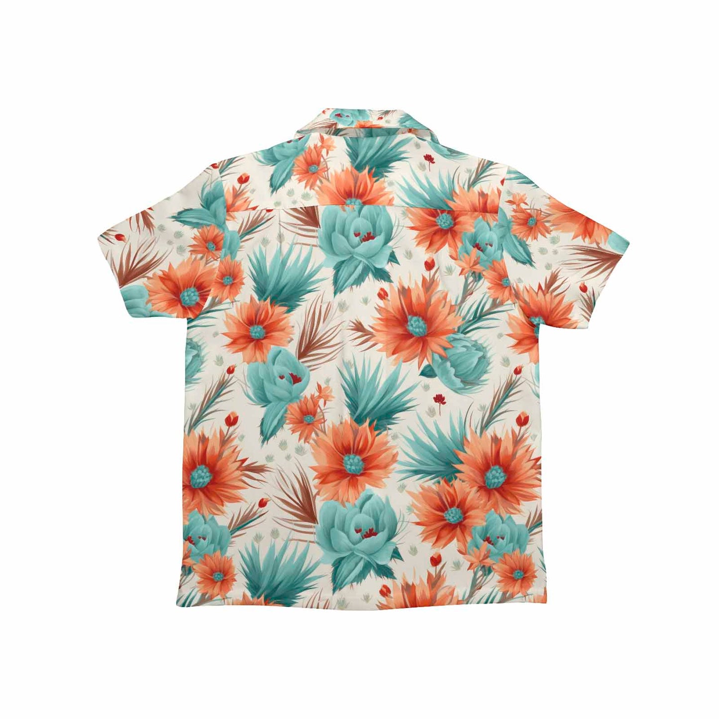 Boho Floral Little Boys Hawaiian Shirt