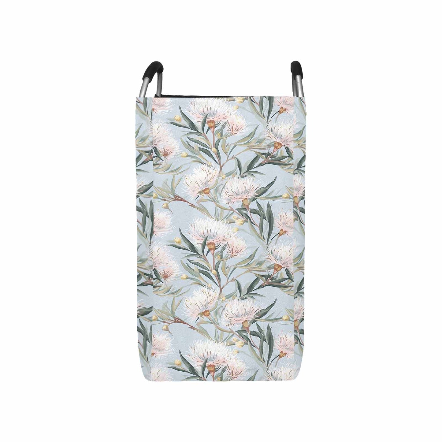 Australian Floral Blue Square Laundry Basket