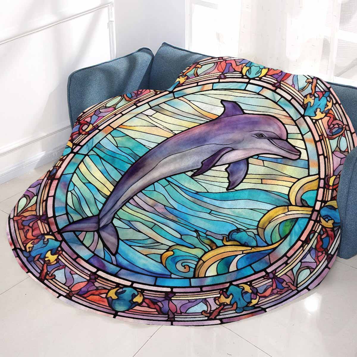 Mandalla_Awd35194 Circular Micro Fleece Blanket 47"