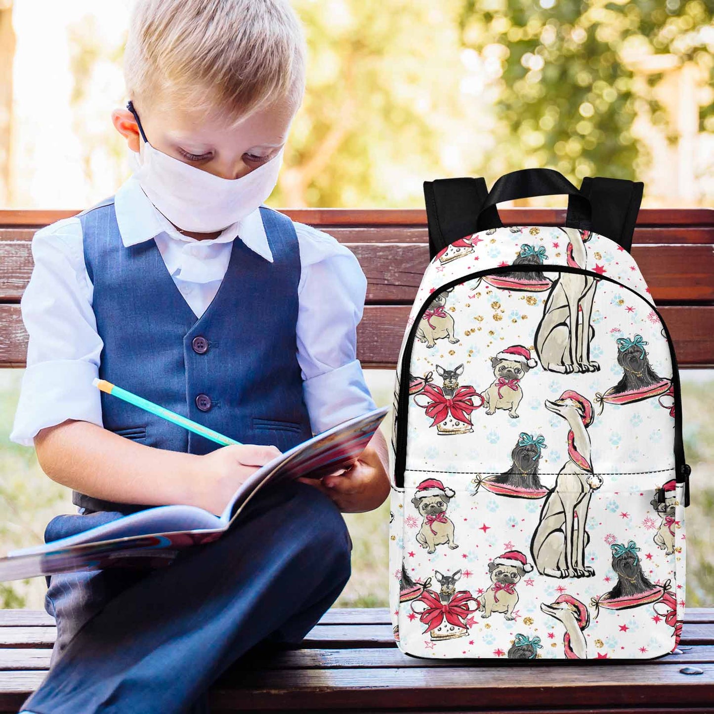 Dog Christmas Adult Casual Backpack