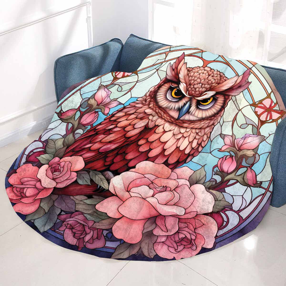 Mandalla_Awd35189 Circular Micro Fleece Blanket 60"